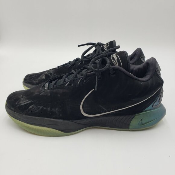 Nike LeBron XXI Tahitian Sneakers 13‎ Mens Dunkman Mid Leather Black - Picture 2 of 16
